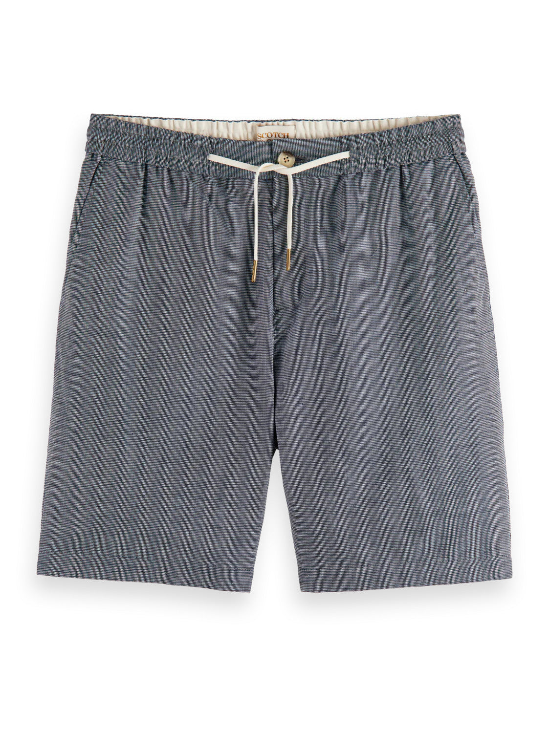 Navy Herringbone Fave - Bermuda Shorts
