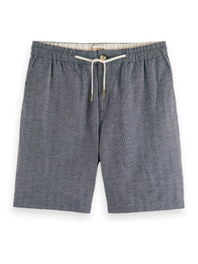 Navy Herringbone Fave - Bermuda Shorts