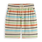 Multicolour Stripe Towelling Sweatshorts