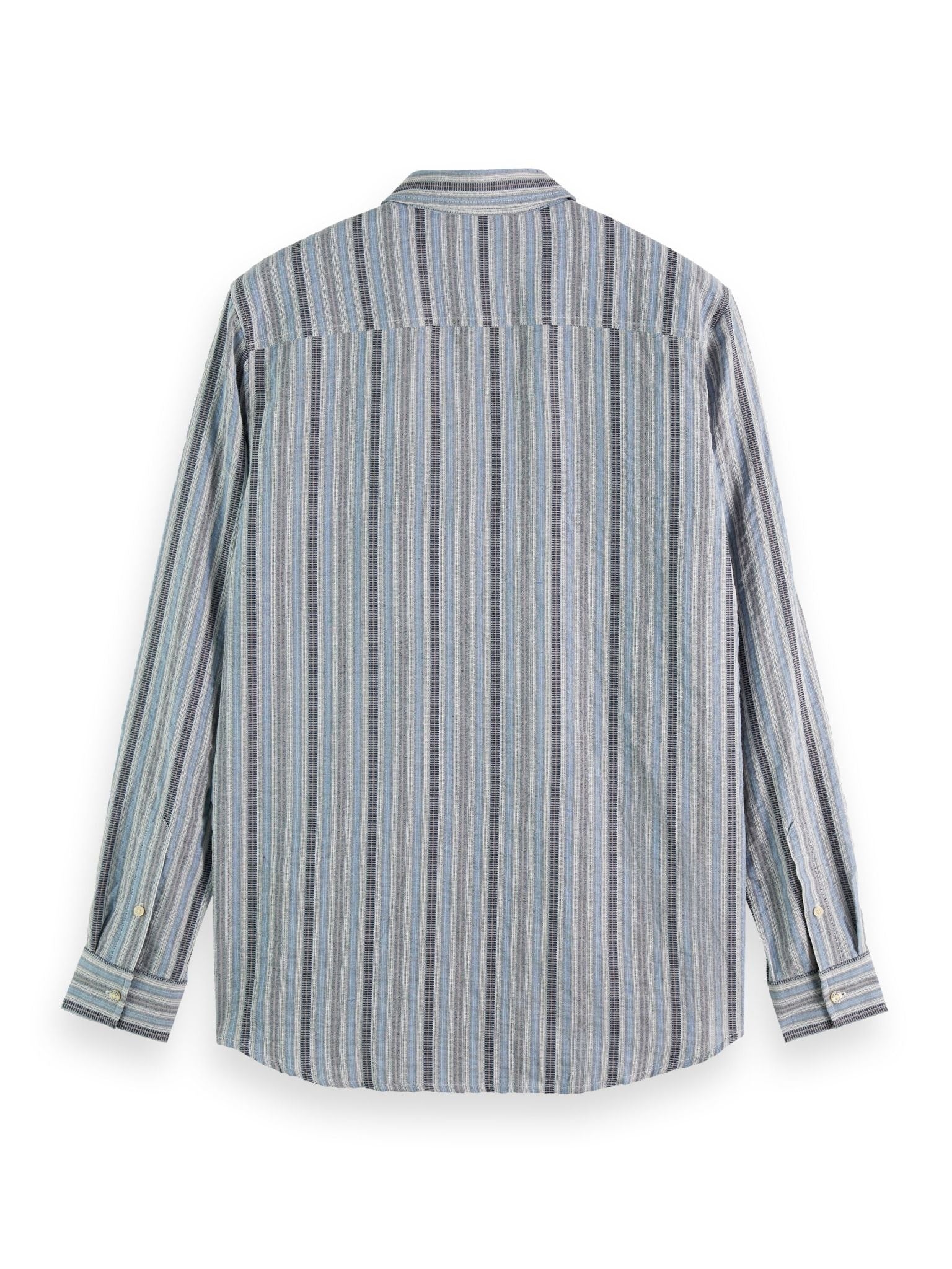 Scotch&Soda Blue Stripe Lightweight Dobby Stripe Shirt