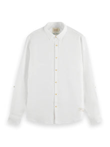 White Linen Shirt With Roll-Up