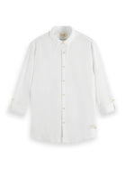 White Linen Shirt With Roll-Up