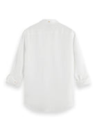 White Linen Shirt With Roll-Up