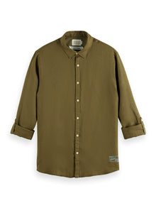 Algae Linen Shirt With Roll-Up