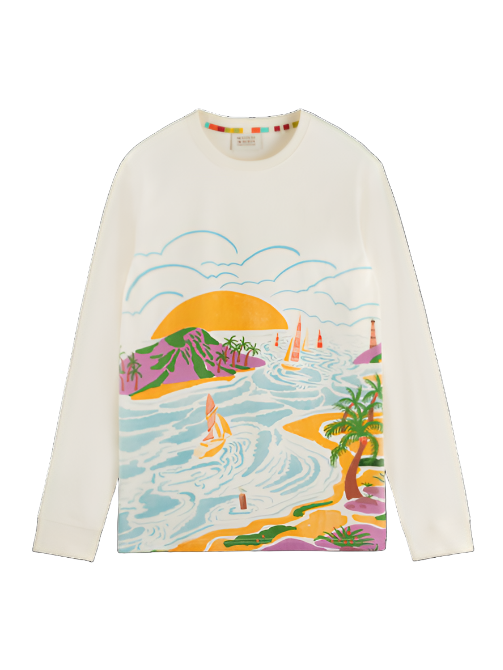 Shell Landscape Artwork Ls T-Shirt