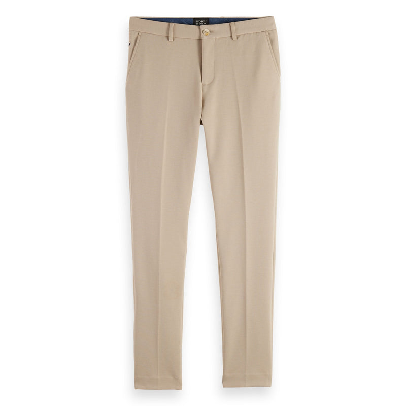 Parchment Melange Mott- Jersey Slim Fit Chino