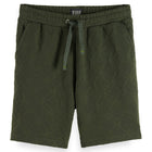 Heritage Green Jacquard Terry Sweatshorts