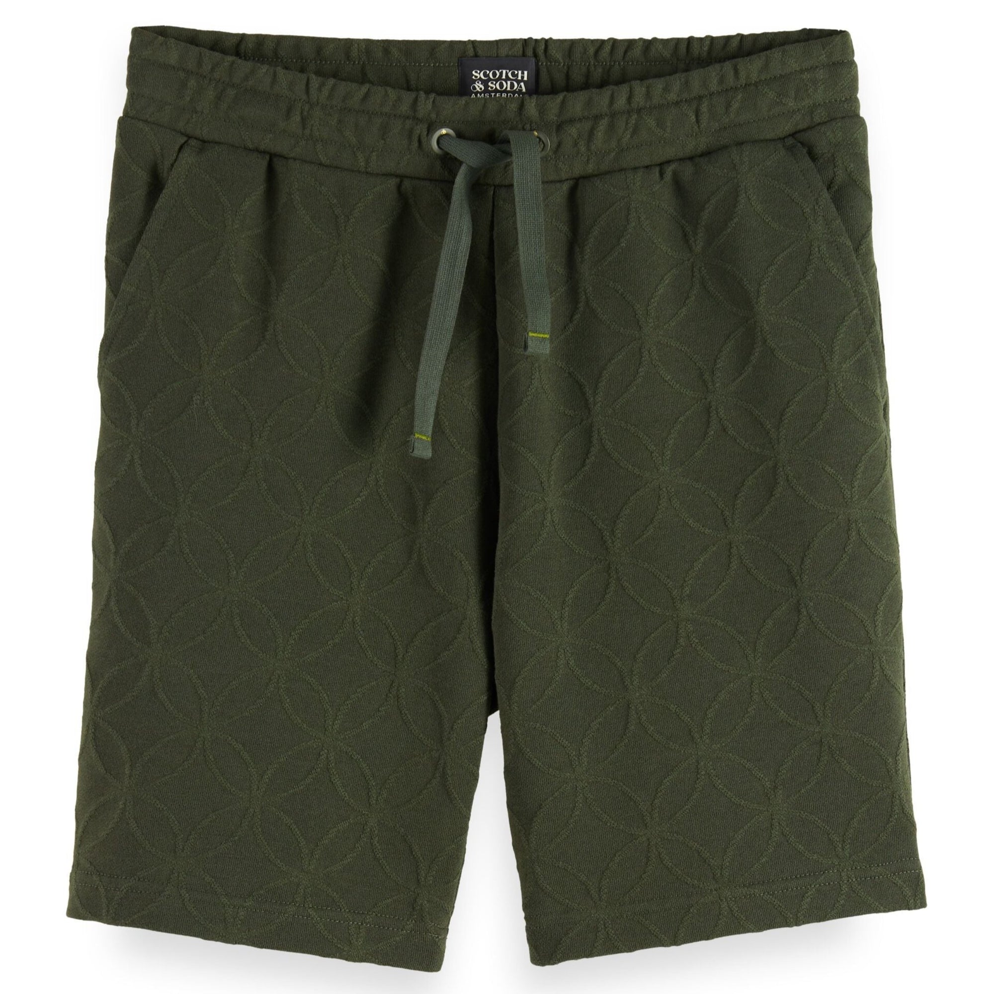 Heritage Green Jacquard Terry Sweatshorts