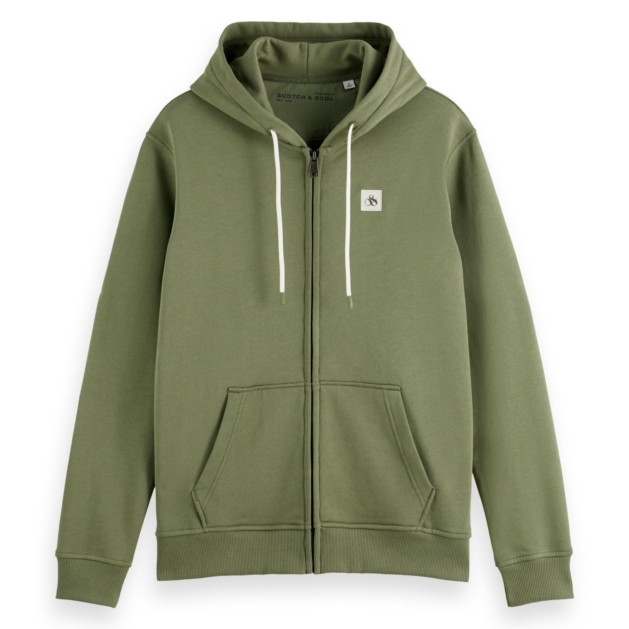 Green Ivy Essential Logo Badge Zip-Through Hoodie
