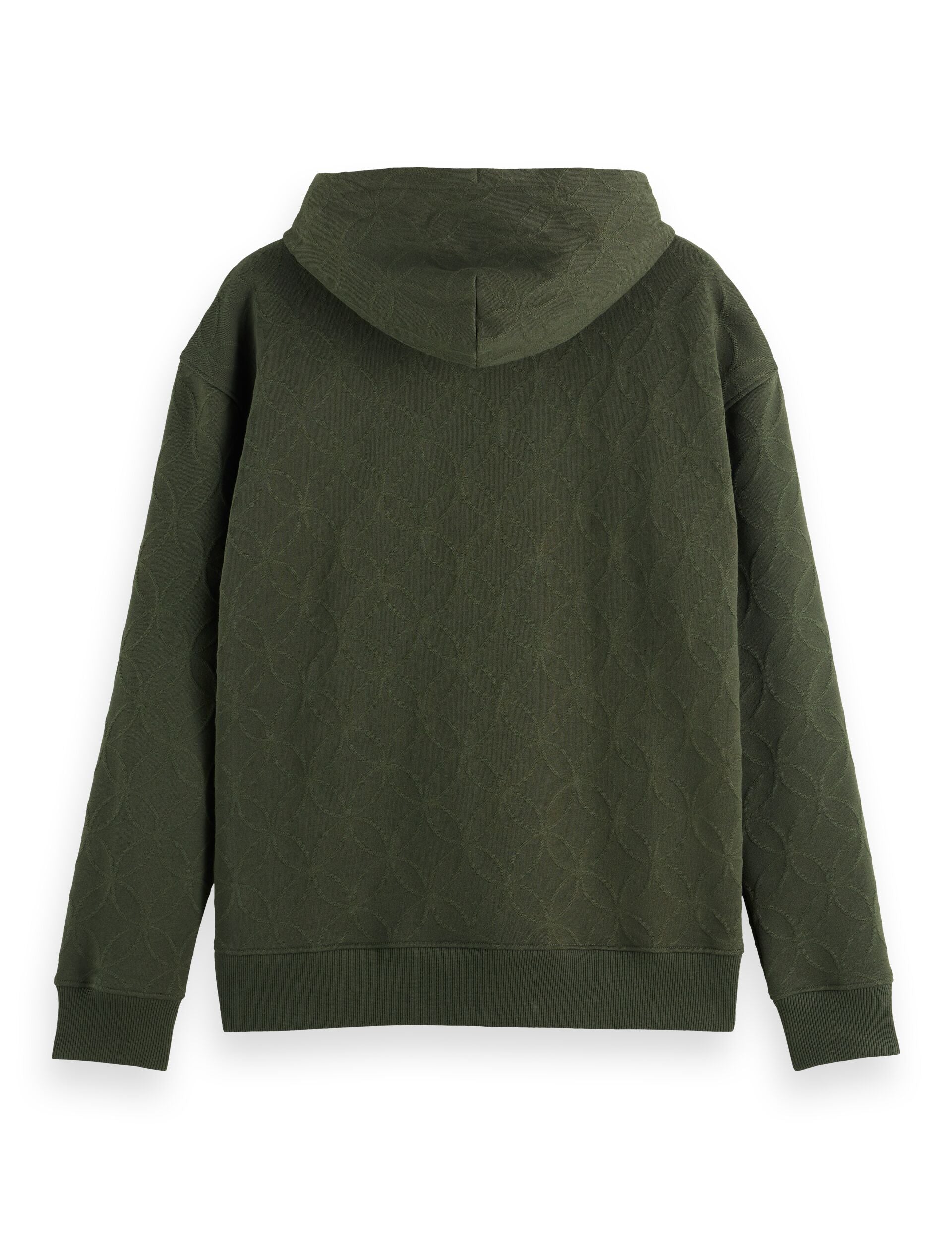 Heritage Green Jacquard Terry Hoodie