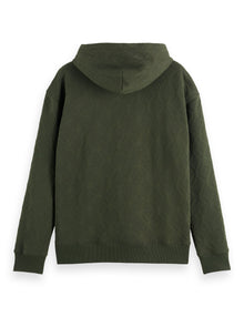 Heritage Green Jacquard Terry Hoodie