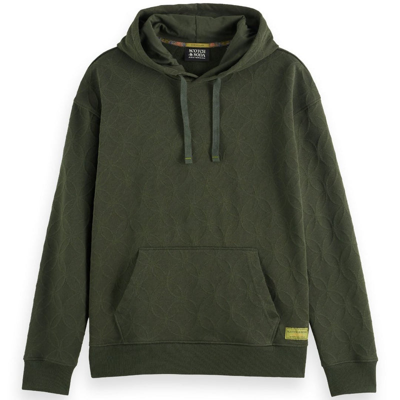 Heritage Green Jacquard Terry Hoodie