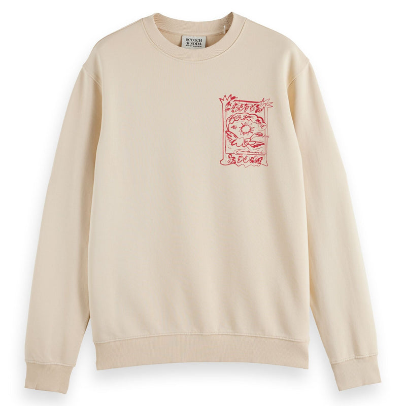 Parchment Front Chest Artwork Sweatshirt