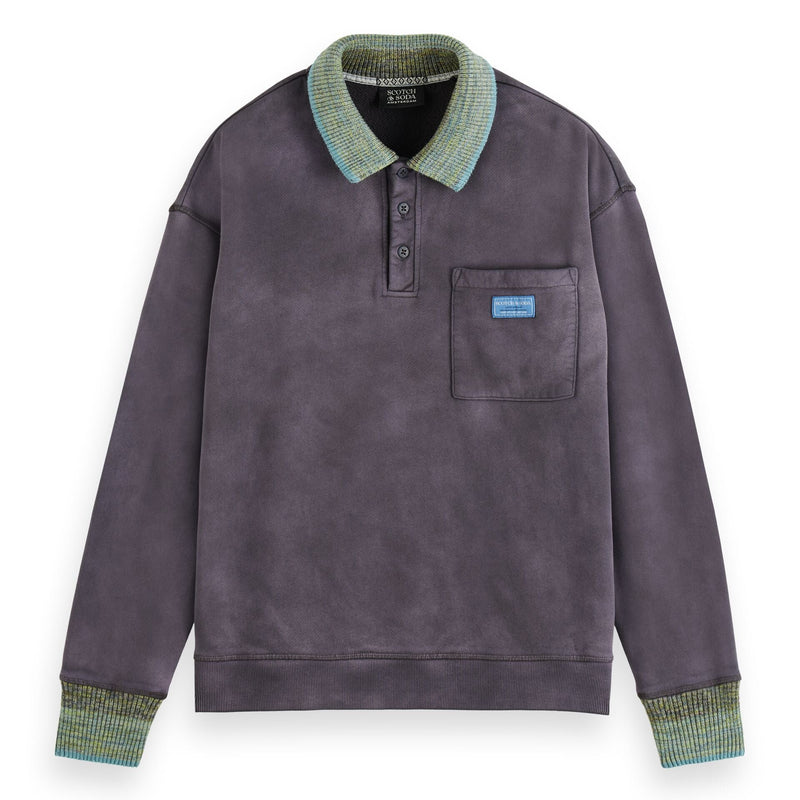 Antracite Knitted Collar Sweatshirt
