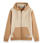 Desert Sand Reverse Terry Zip Through Hoodie