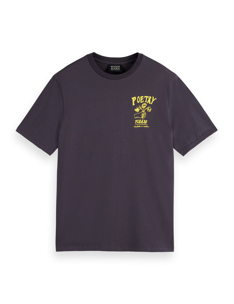 Anthracite Regular Fit Front Chest Artwork T-Shirt