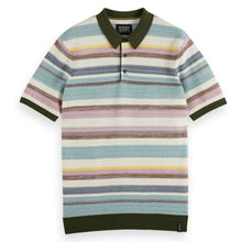 Multi Stripe Structure Knitted Polo