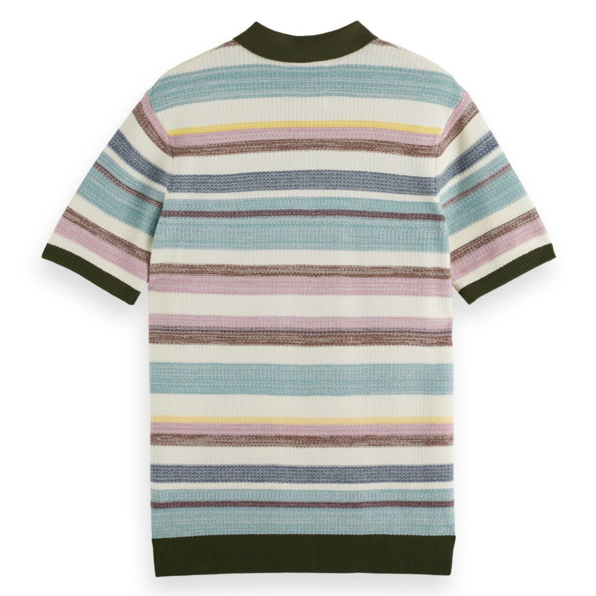 Multi Stripe Structure Knitted Polo