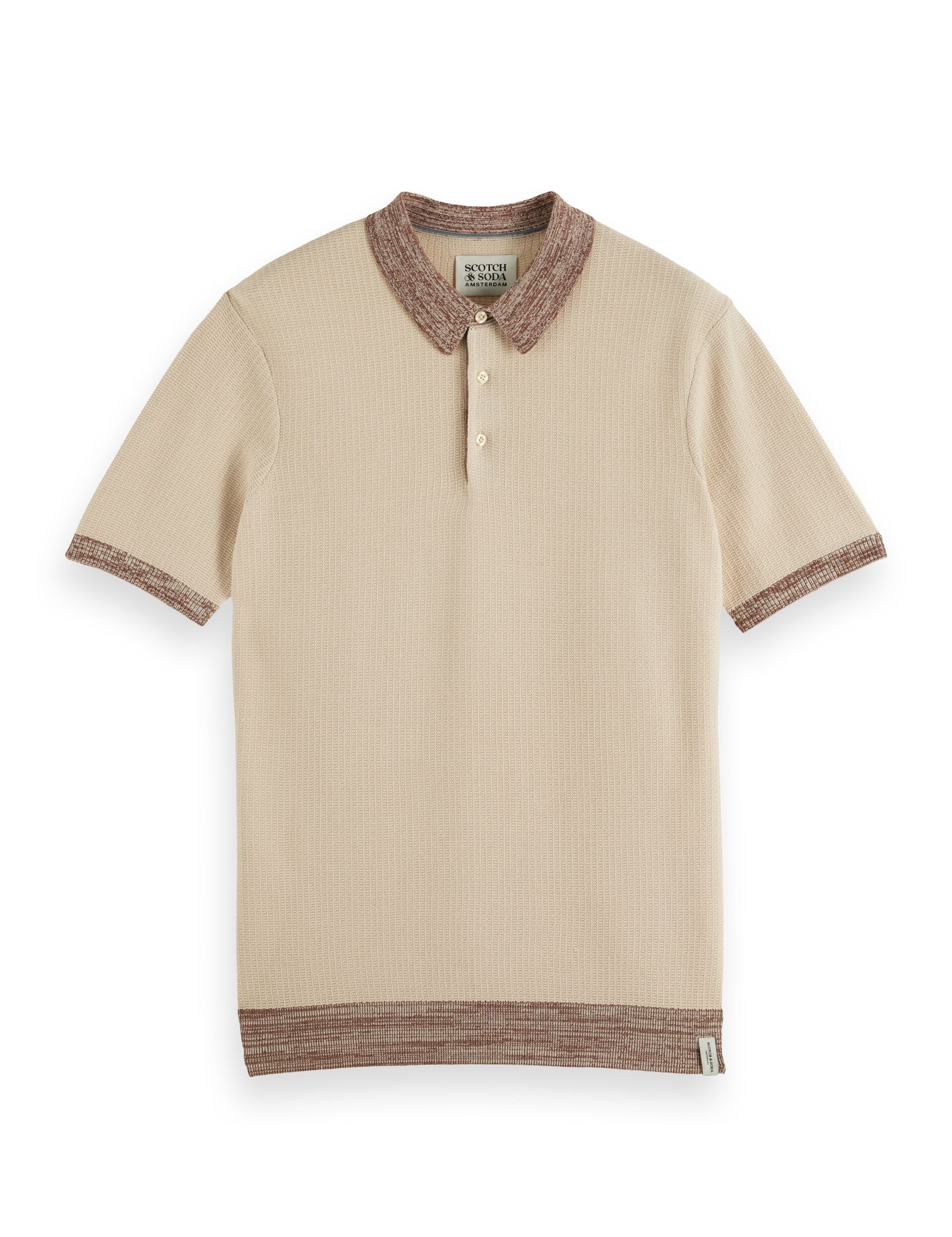 Parchment Structure Knitted Polo