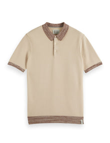 Parchment Structure Knitted Polo