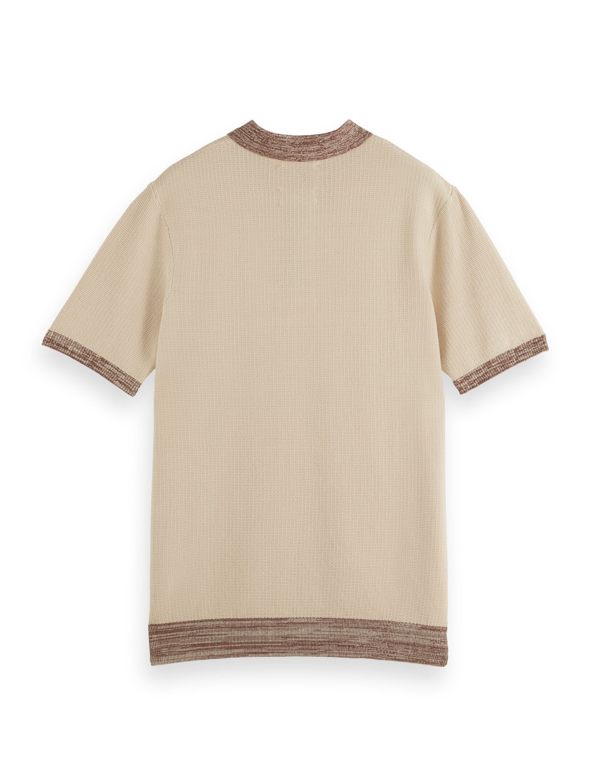 Parchment Structure Knitted Polo