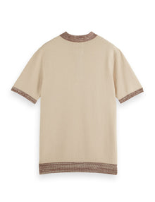 Parchment Structure Knitted Polo