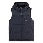 Black Quilted Hooded Vest