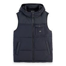 Black Quilted Hooded Vest