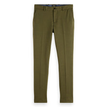 Moss Green Melange Mott - Knitted Slim Fit Chino