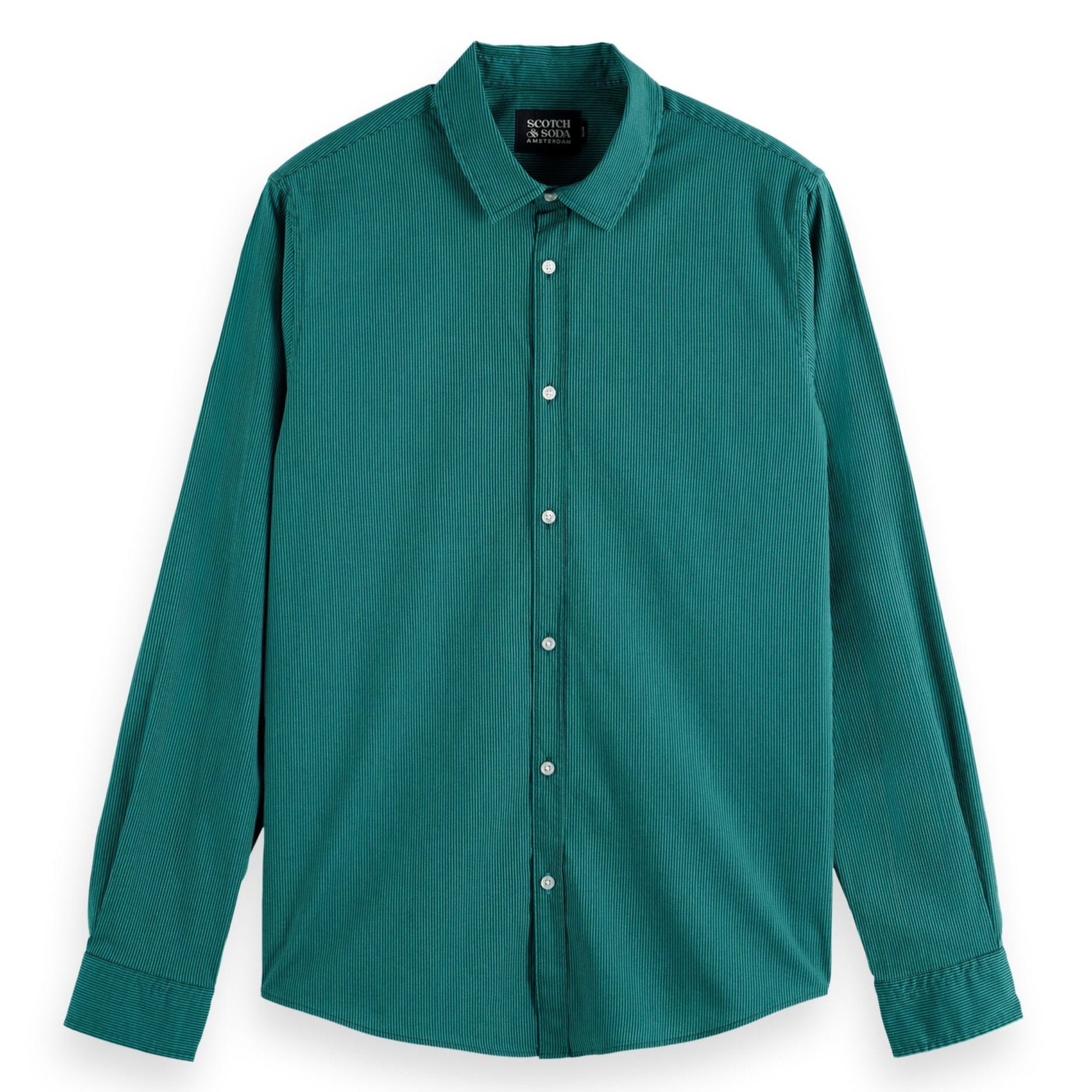 Green Stripe Essential Poplin Stripe