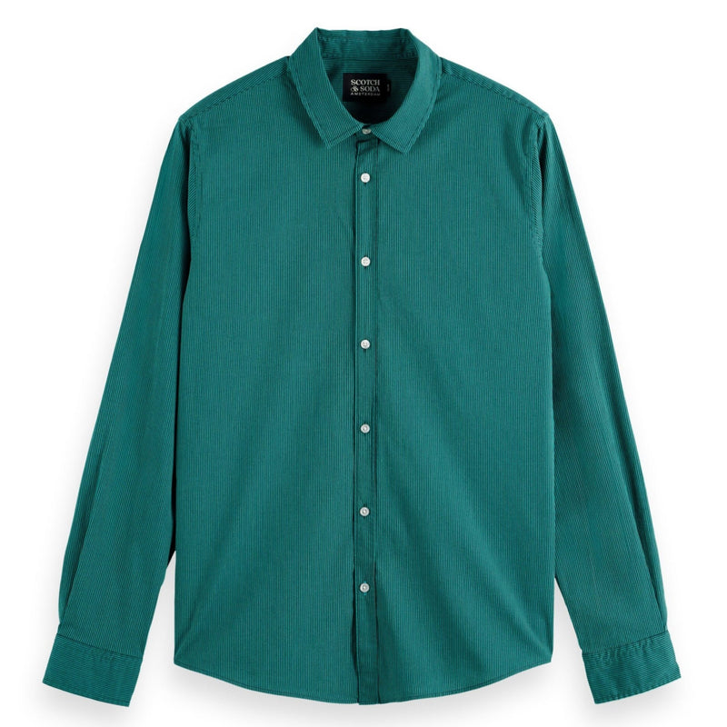 Green Stripe Essential Poplin Stripe