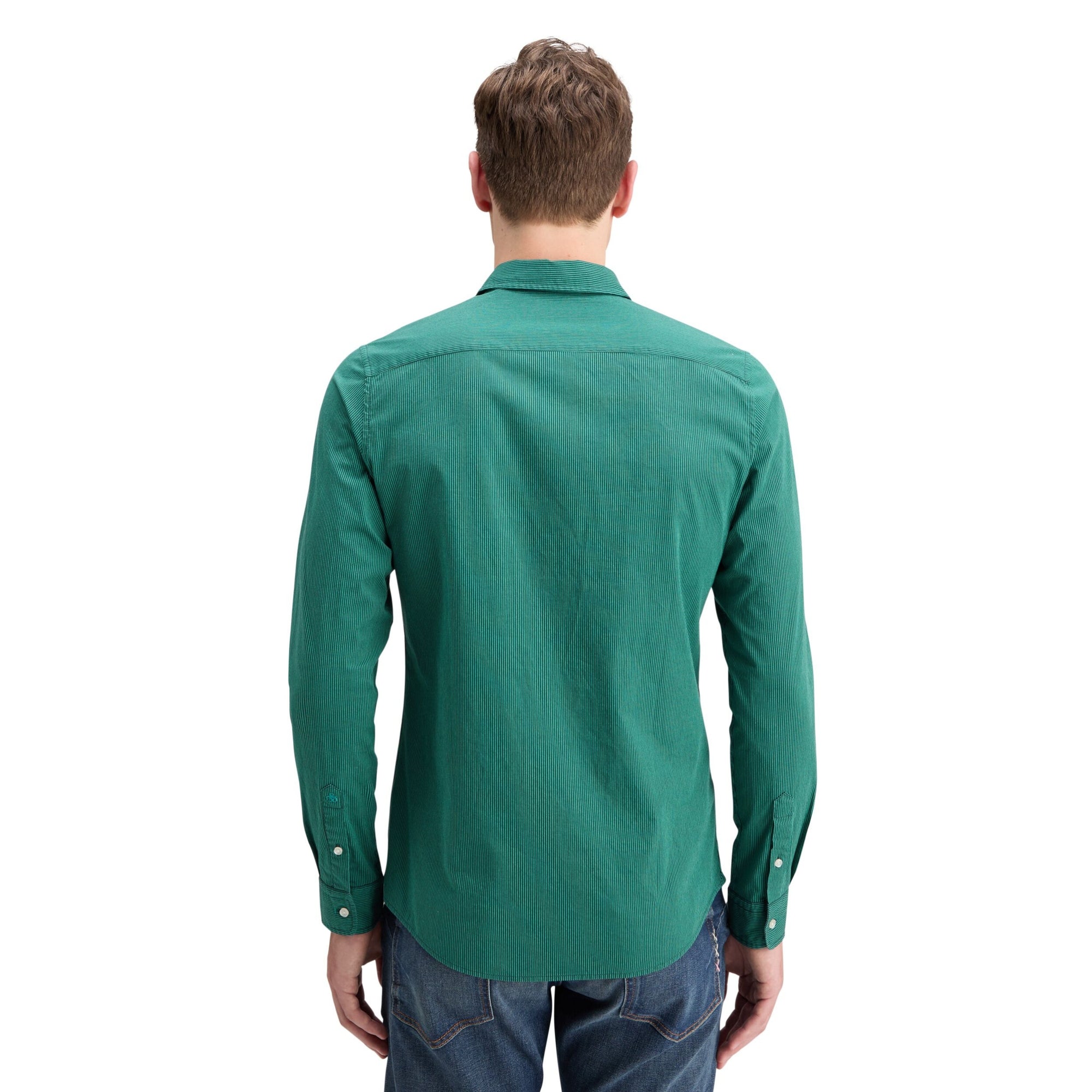 Green Stripe Essential Poplin Stripe