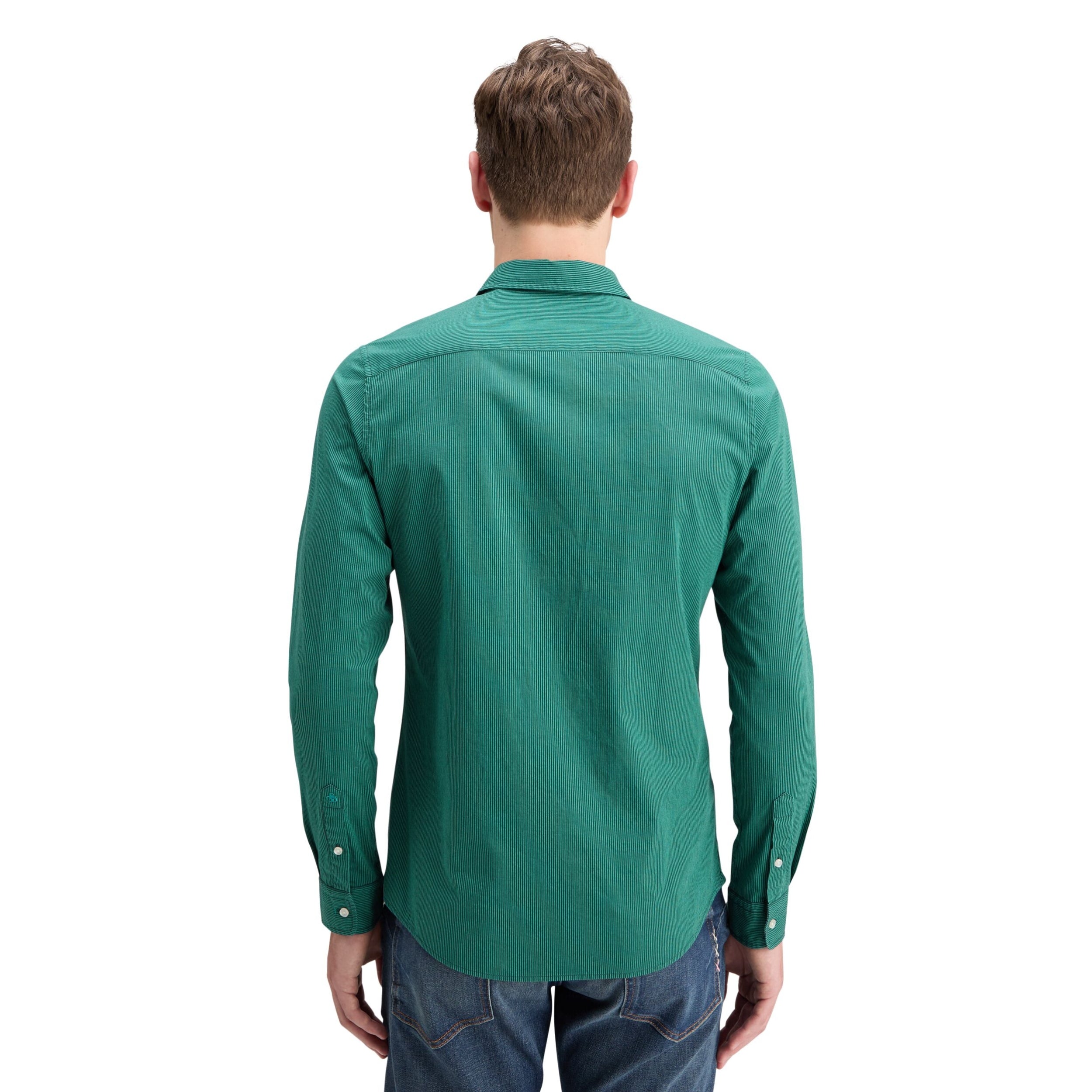 Green Stripe Essential Poplin Stripe