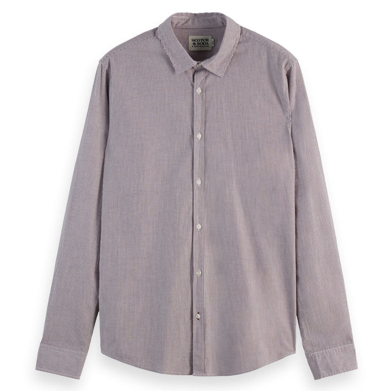 Berry Stripe Essential Poplin Stripe