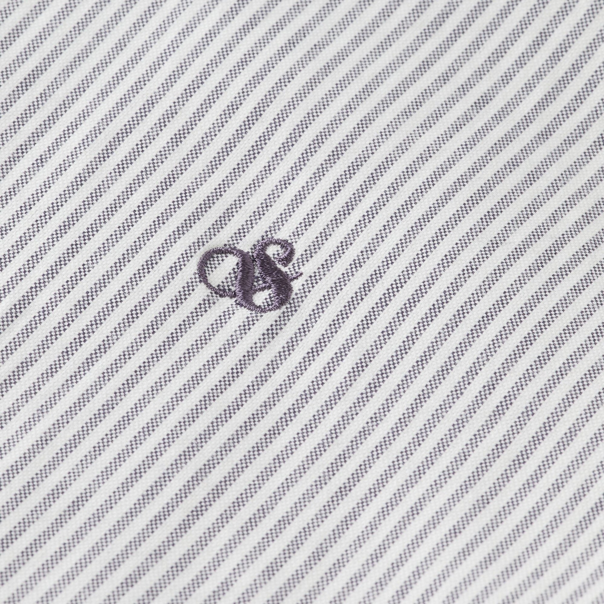 Purple Sky White Stripe Essential Oxford Stripe