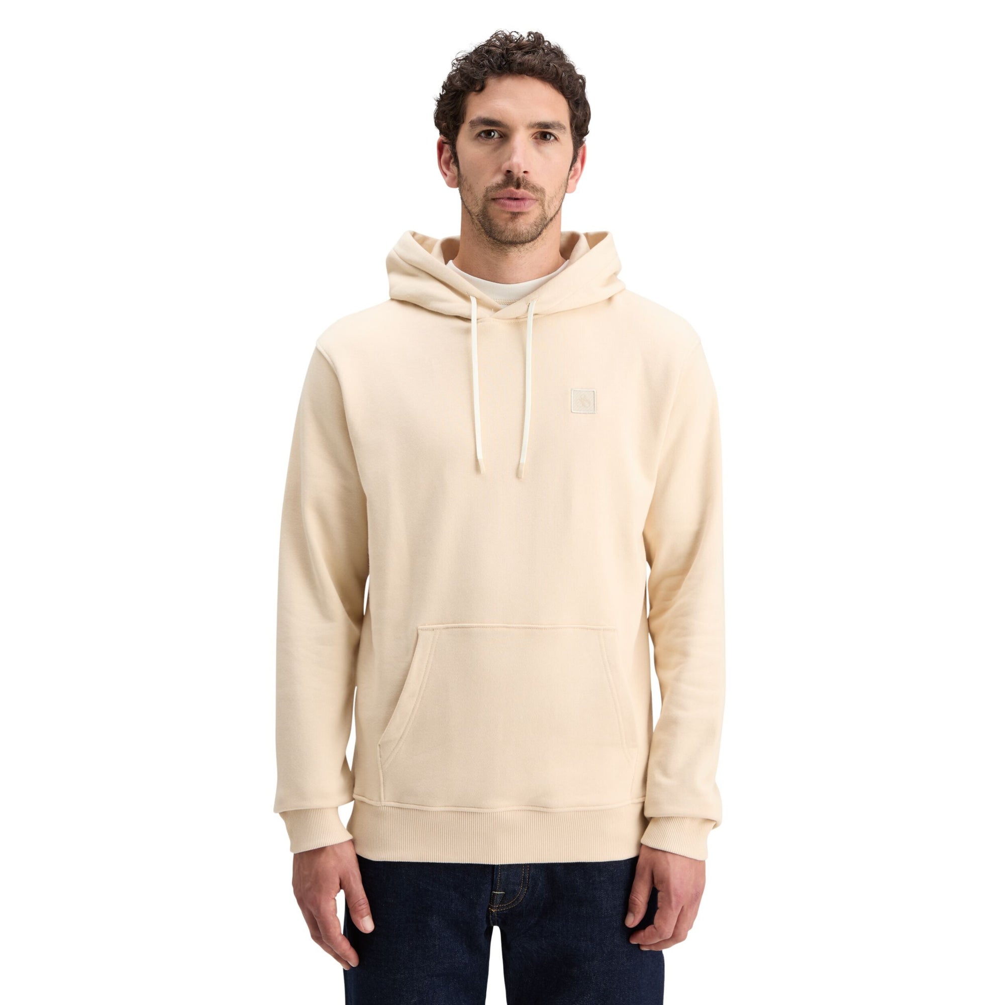 Parchment Essential Logo Badge Hoodie