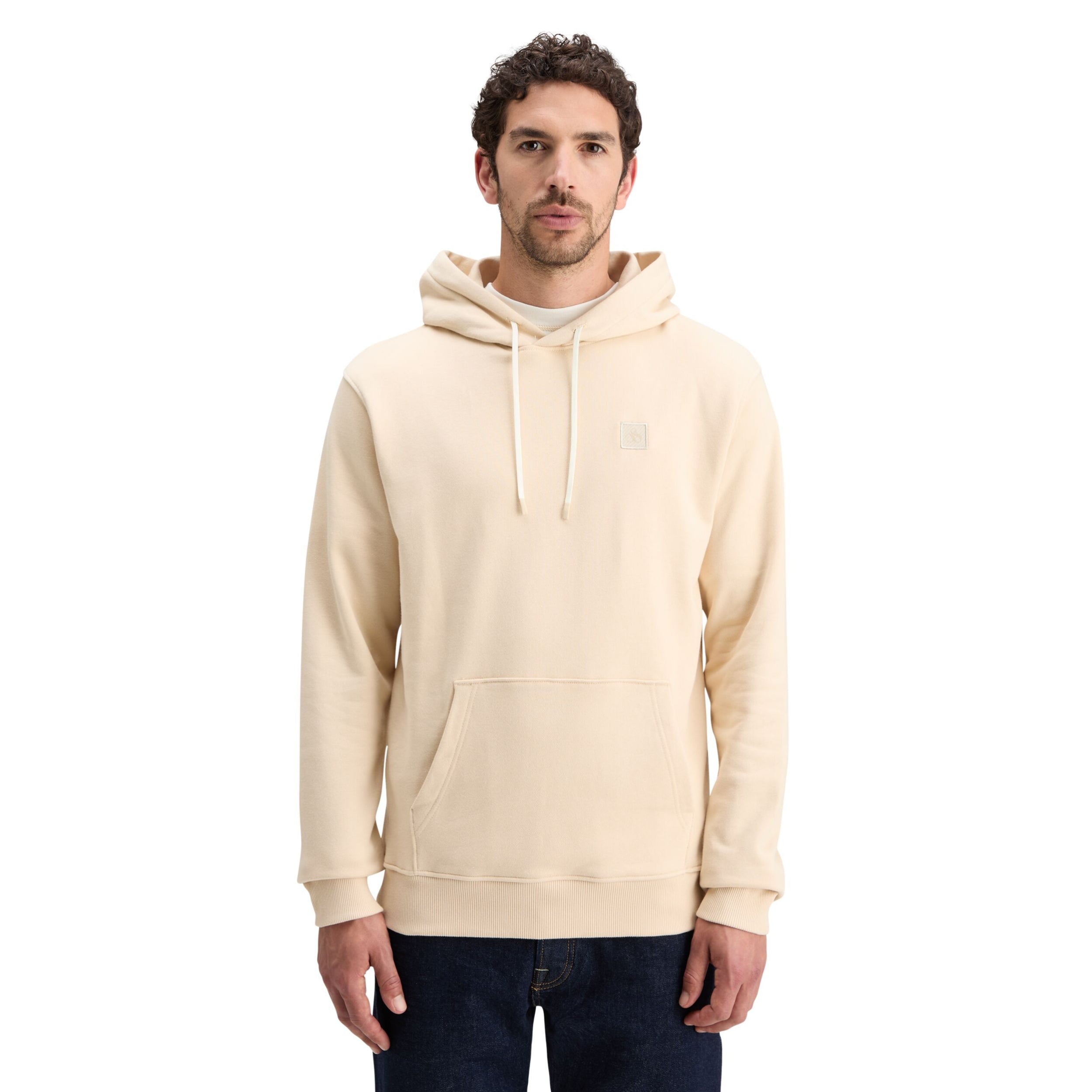 Parchment Essential Logo Badge Hoodie