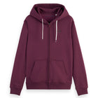 Dark Grape Essential Logo Badge Zip-Through Hoodie