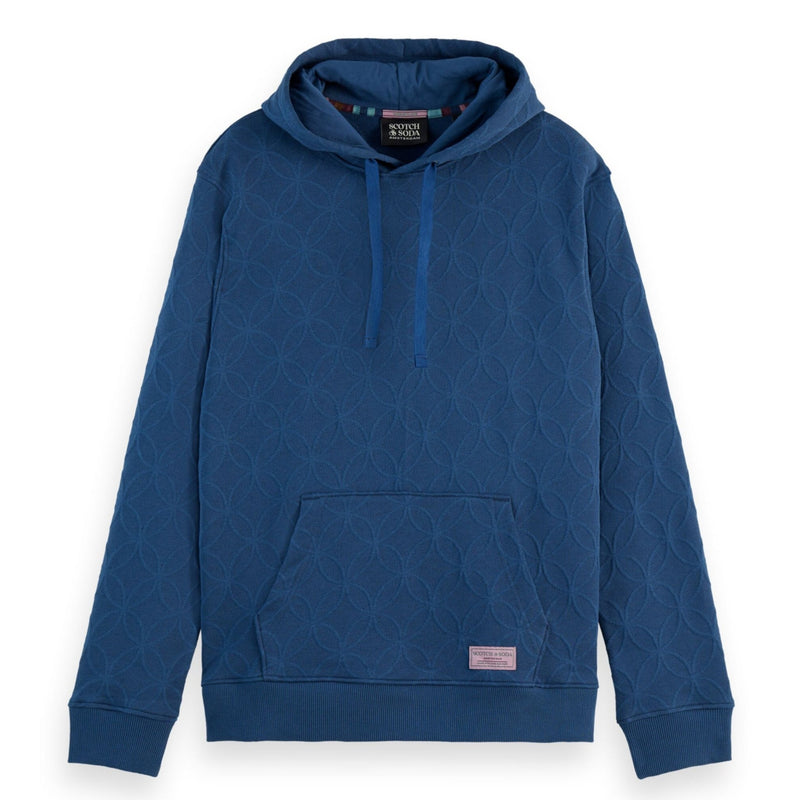 Heritage Blue Jacquard Terry Hoodie