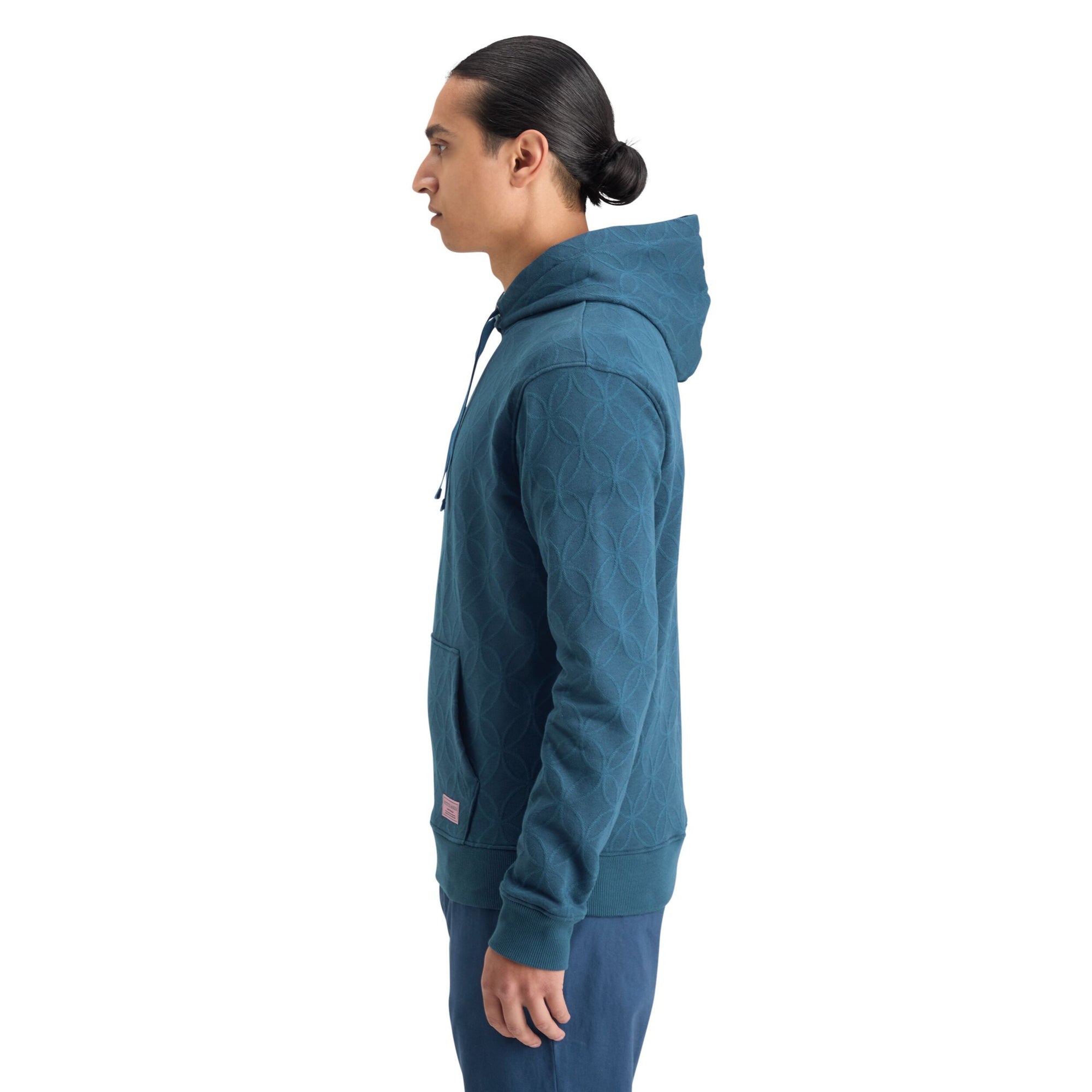 Heritage Blue Jacquard Terry Hoodie