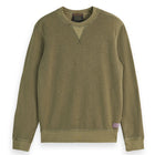 Moss Green Garment Dyed Structured Sweatshirt