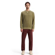 Moss Green Garment Dyed Structured Sweatshirt