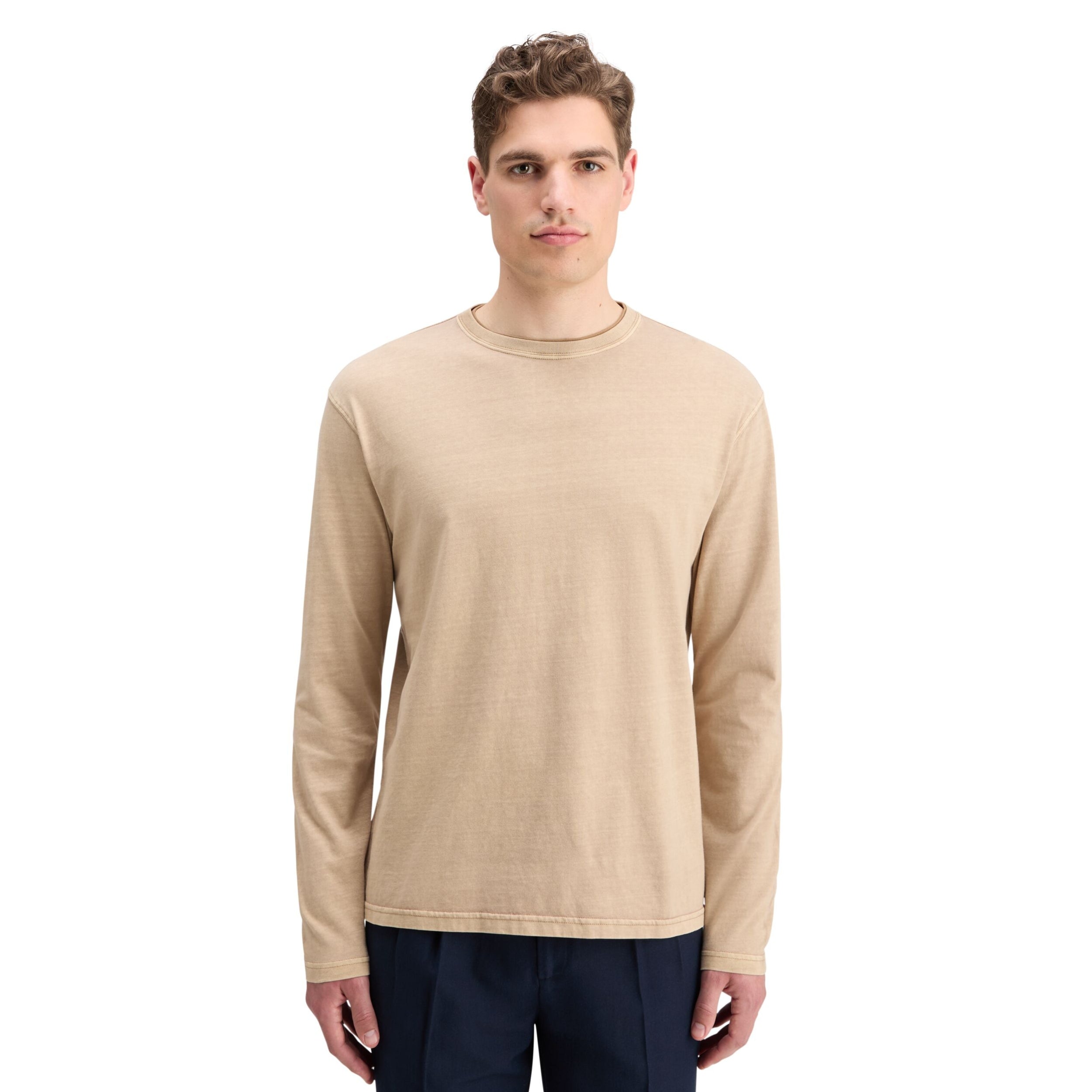 Mocha 3 Crosses Program Relaxed Long Sleeve T-Shirt