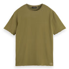 Moss Green Raw Edge Garment Dye T-Shirt