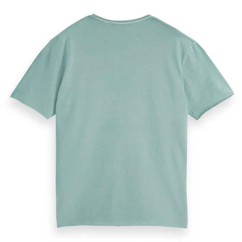 Pacific Blue Raw Edge Garment Dye T-Shirt