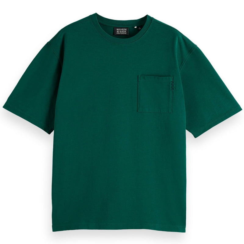 Wingback Green 3 Crosses Loose Fit Pocket T-Shirt