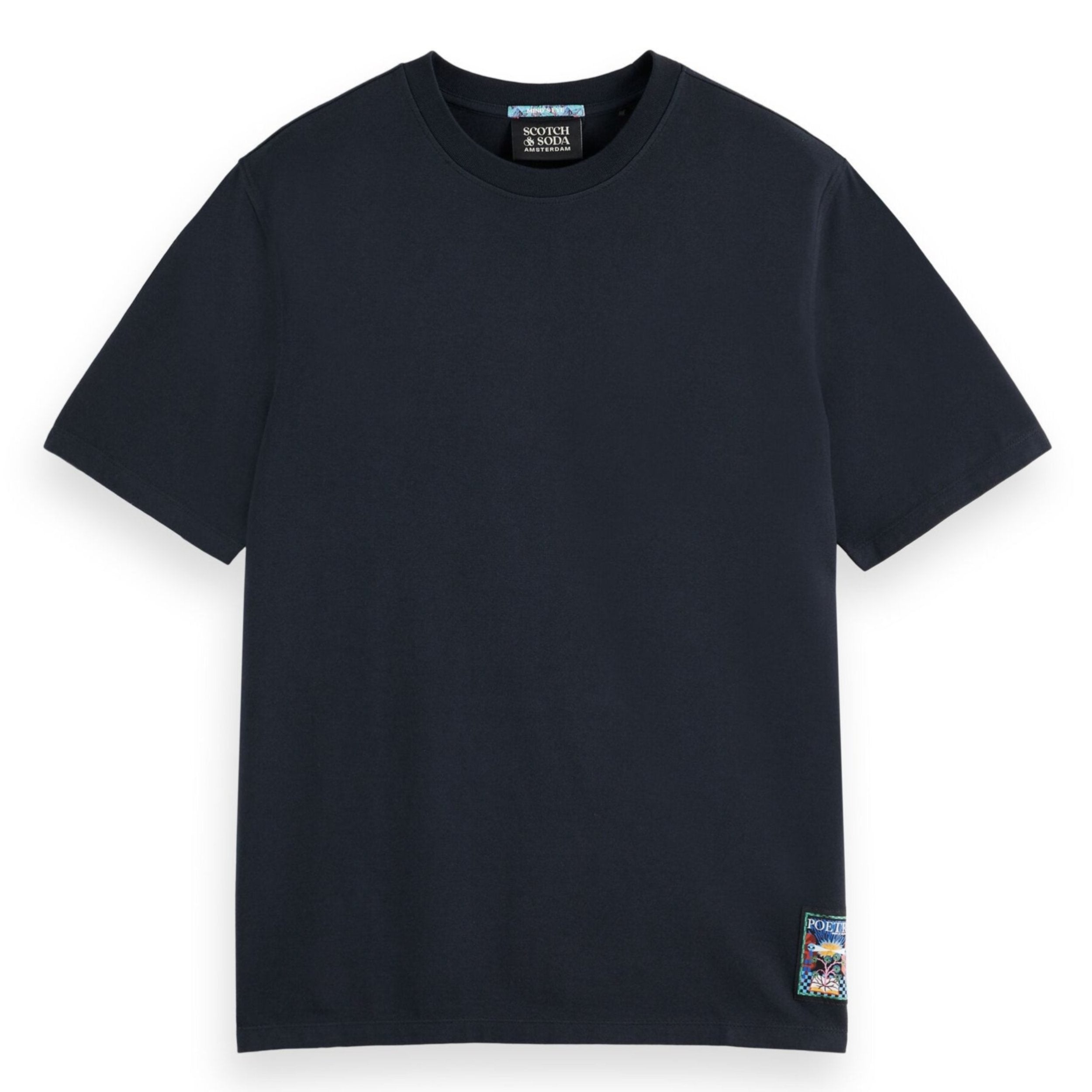 Black Regular Fit Front Back Artwork T-Shirt