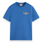Smart Blue Regular Fit Front Back Artwork T-Shirt