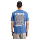 Smart Blue Regular Fit Front Back Artwork T-Shirt