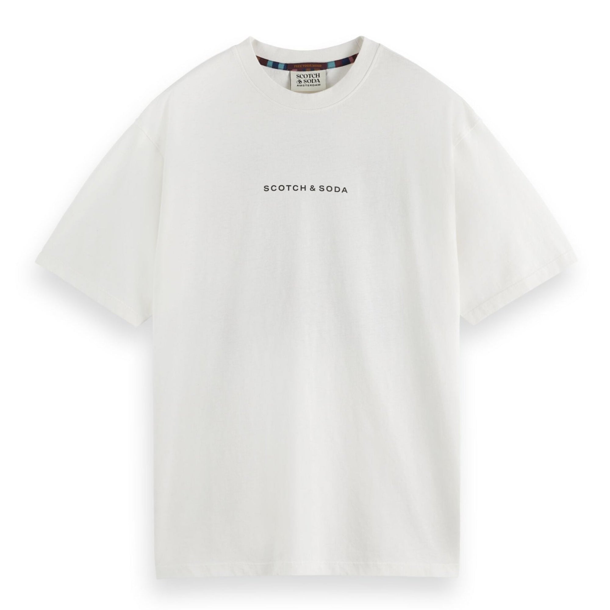 White Relaxed Fit Front Back Artwork T-Shirt